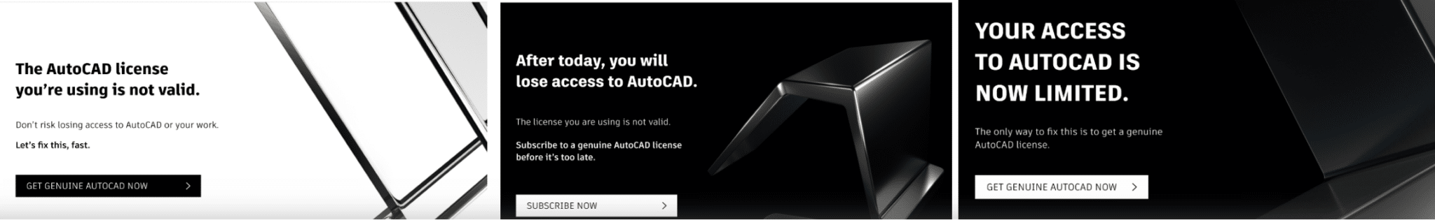 “The license you’re using is not valid” üzenet AutoCAD használatakor